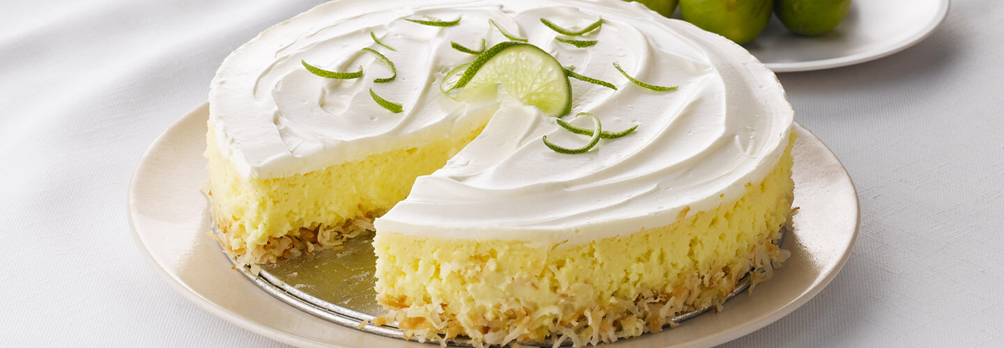 Coconut-Crusted Key Lime Cheesecake Recipe By Crystal Farms