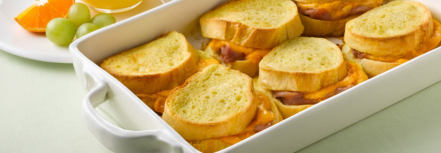 Overnight Ham & Cheese French Toast Recipe By Crystal Farms
