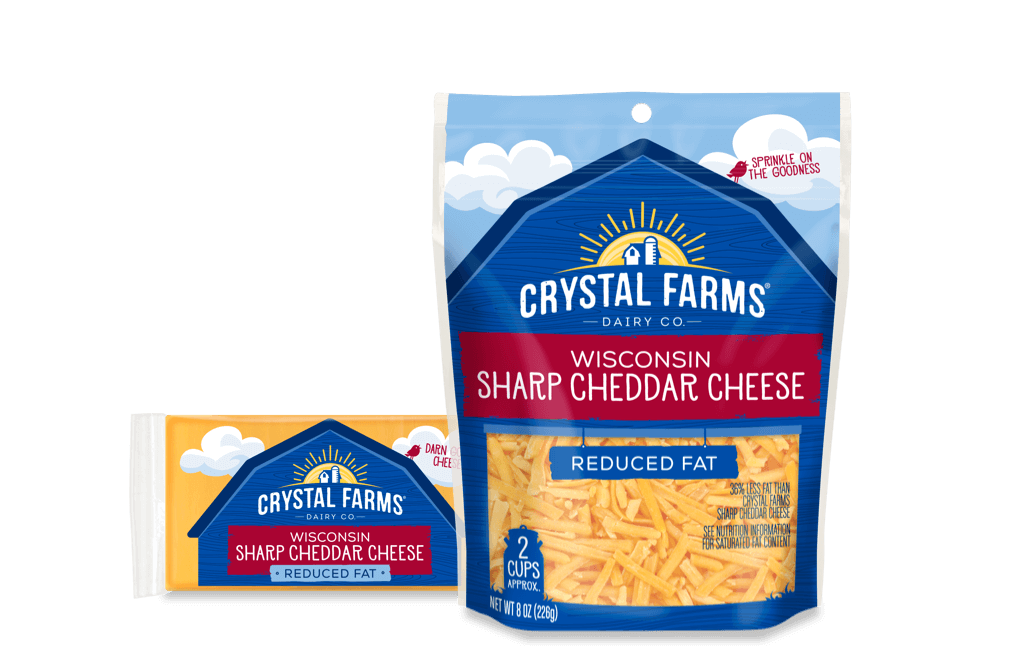 Cheddar_Crystal Farms Reduced Fat Sharp Cheddar Cheese