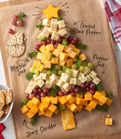 Cheese Cube Christmas Tree Recipe By Crystal Farms