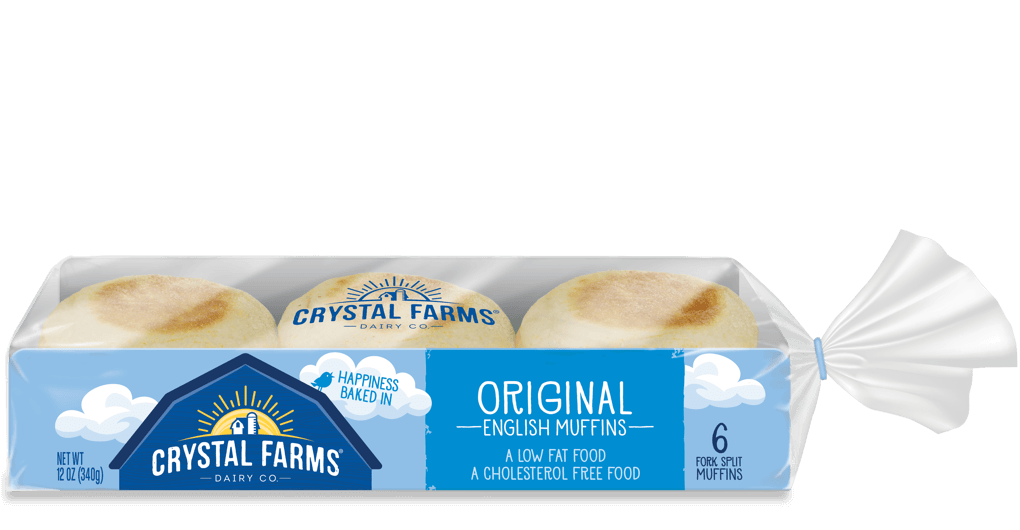 Dairy_Crystal Farms English Muffin Plain 6 Count