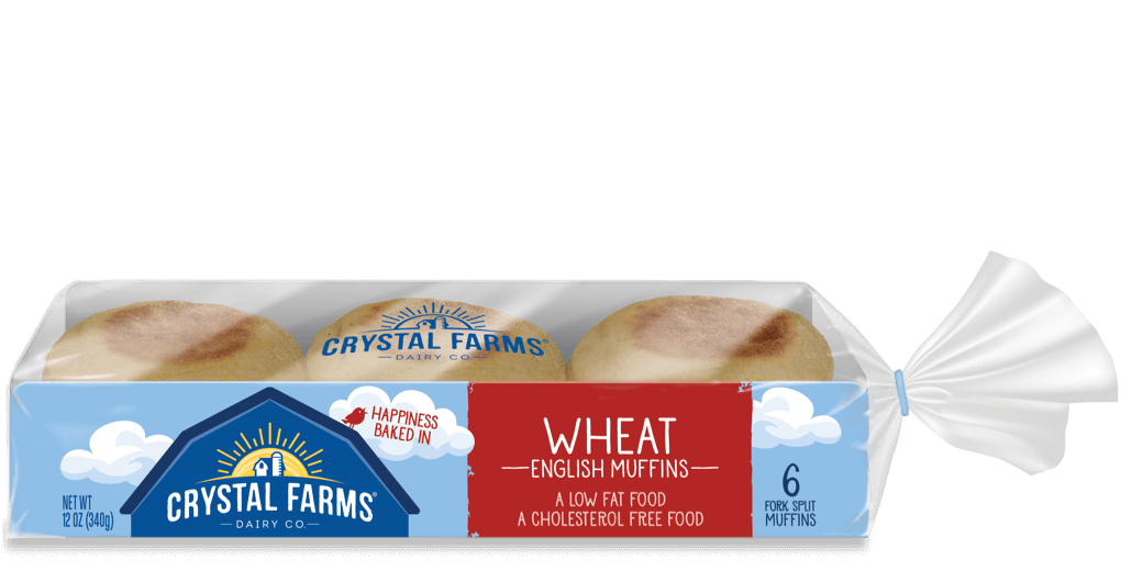 Dairy_Crystal Farms English Muffin Wheat 6 Count