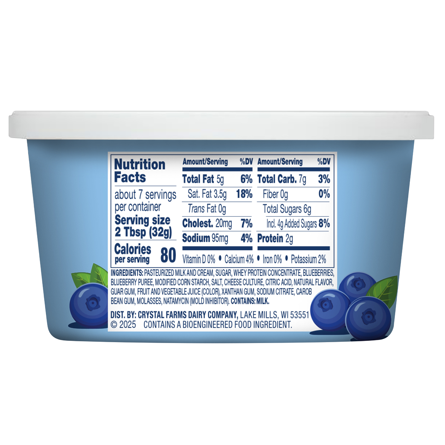 Blueberry Cream Cheese nutrition