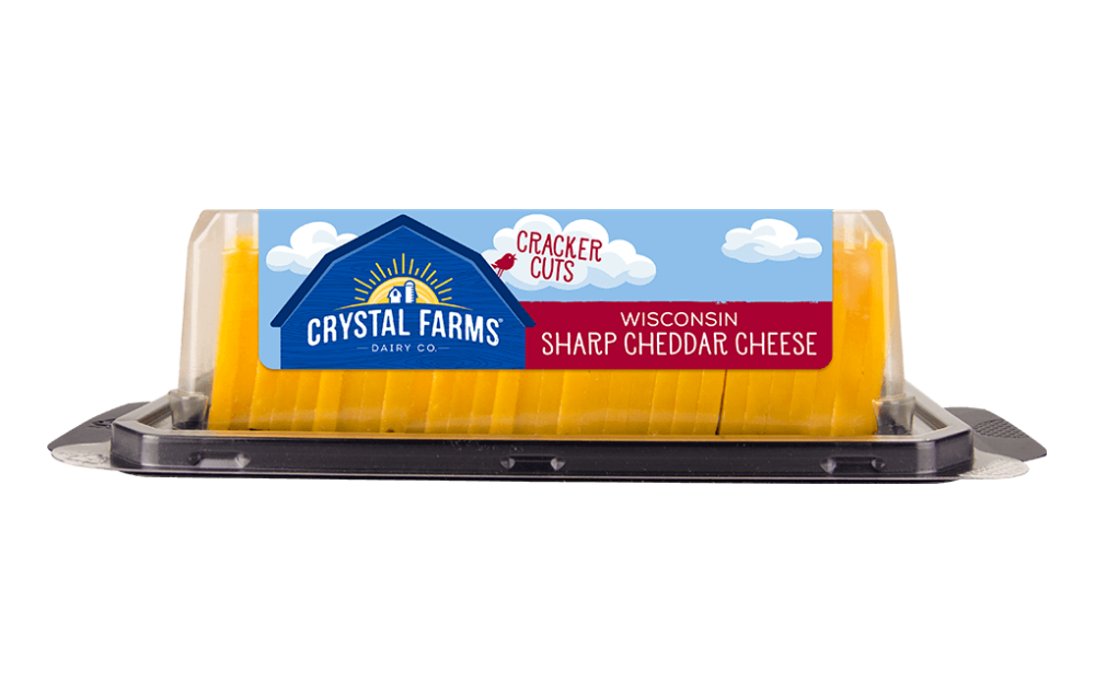 Sharp Cheddar Cracker Cut Cheese | Crystal Farms