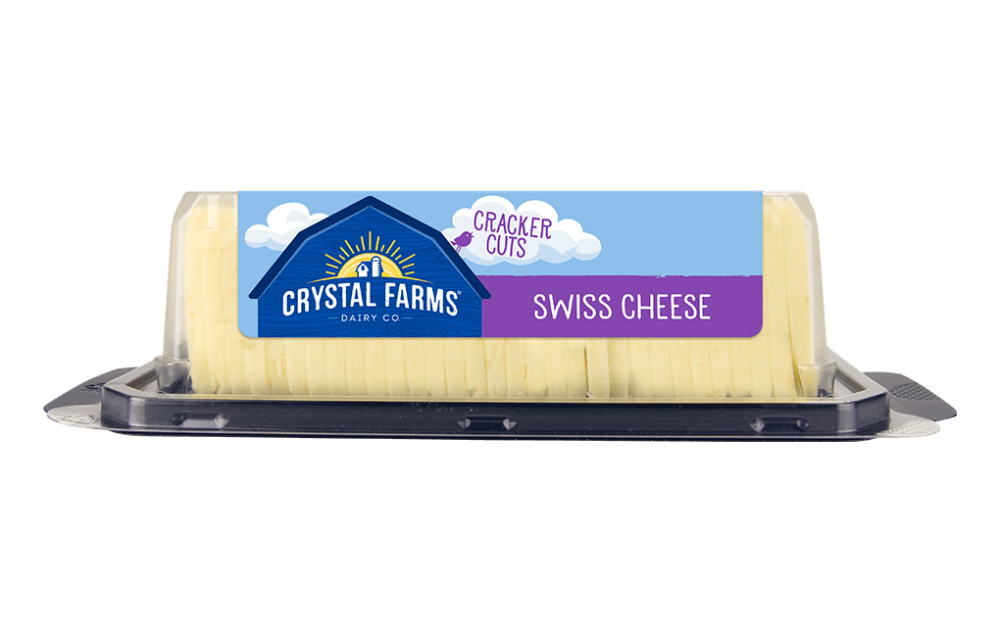 Swiss Cracker Cut Cheese Crystal Farms