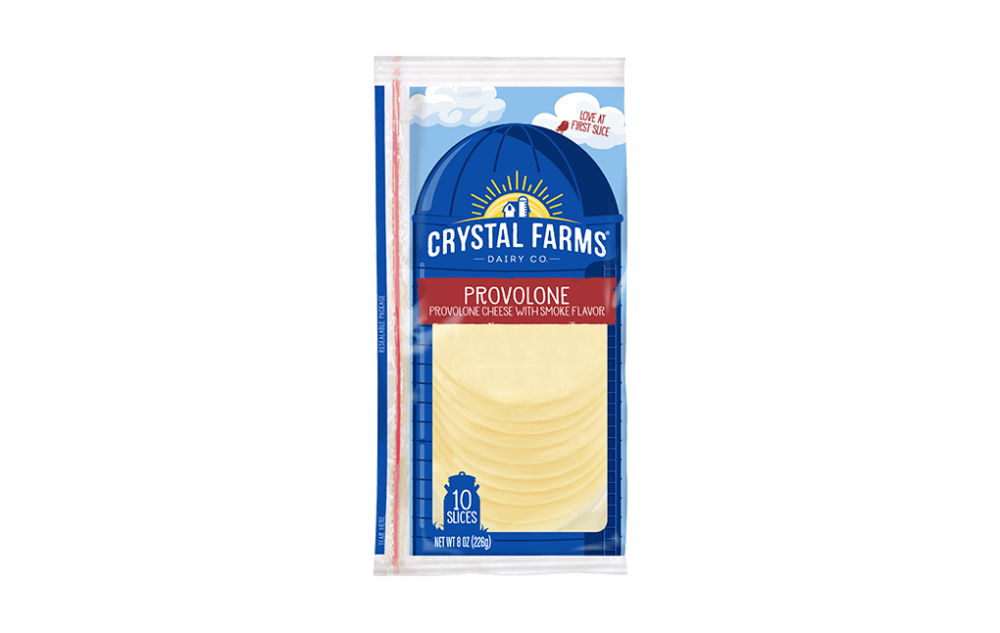 Provolone Natural Sliced Cheese Crystal Farms