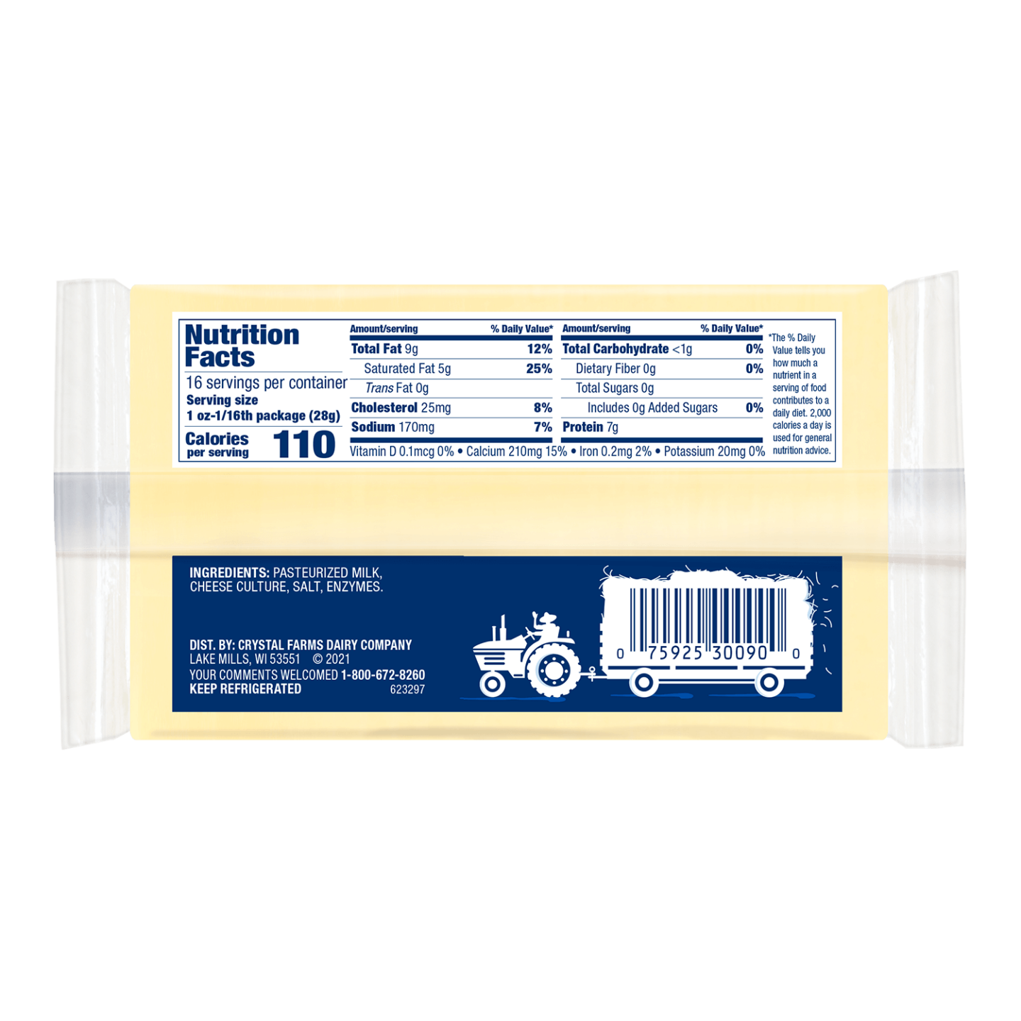 Monterey Jack Cheese Crystal Farms