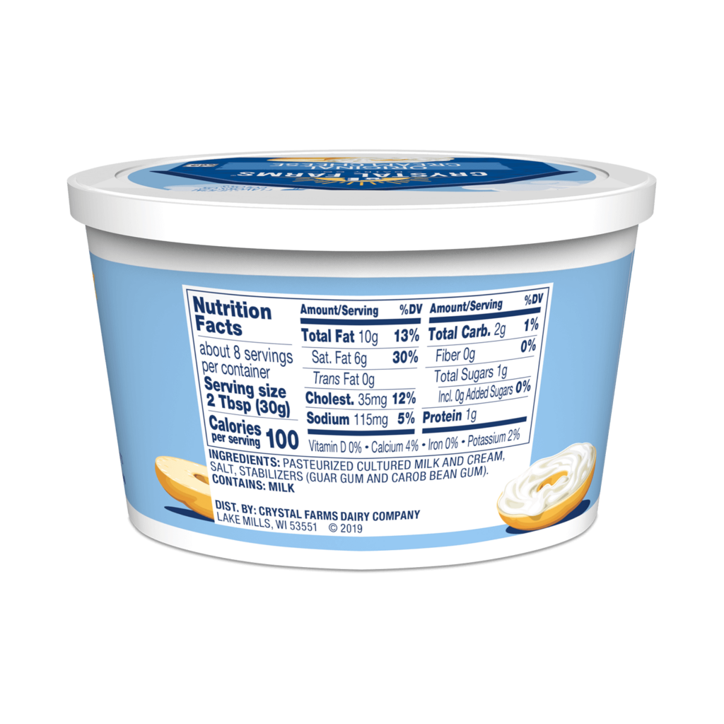 Original Cream Cheese 8 oz. Crystal Farms