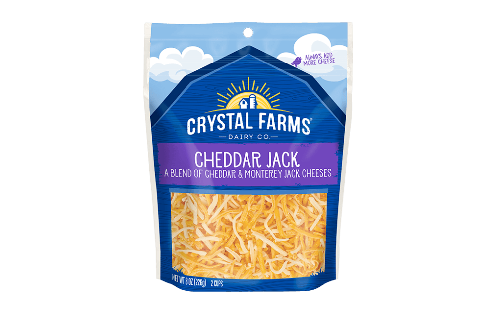Cheddar Jack Shredded Cheese Crystal Farms
