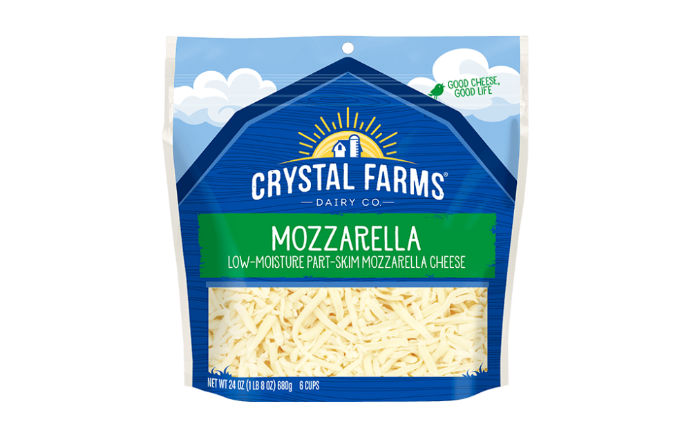 Mozzarella Shredded Cheese Crystal Farms