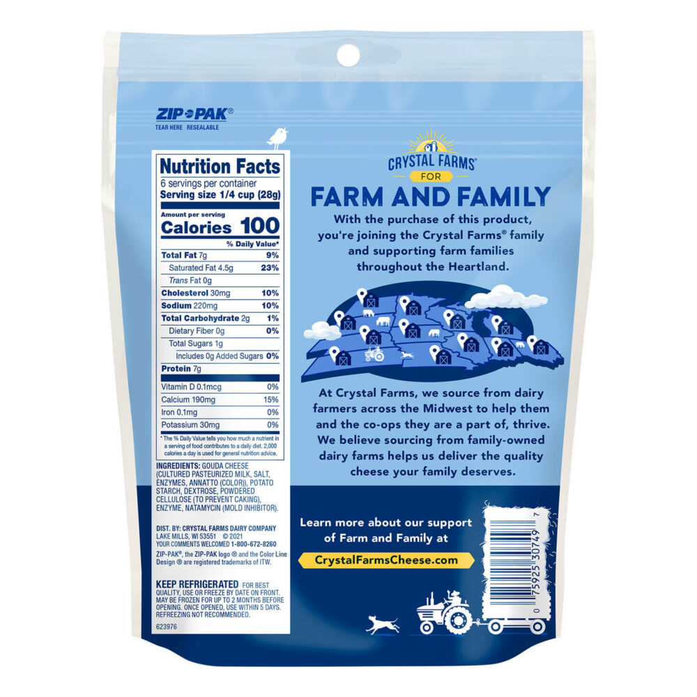 Gouda Shredded Cheese Crystal Farms