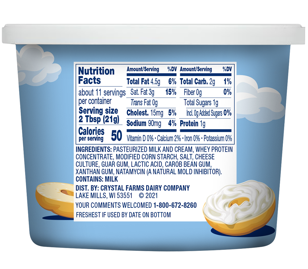 Whipped Cream Cheese Nutritional Information