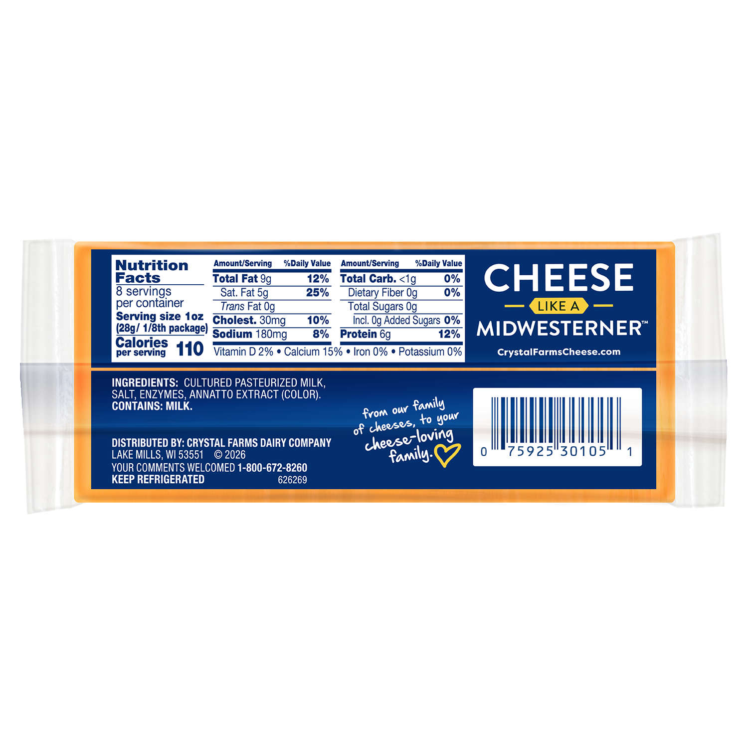 Sharp Cheddar nutrition