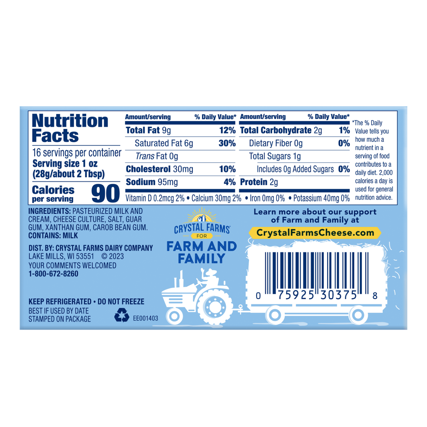 2 Pack Original Cream Cheese Crystal Farms