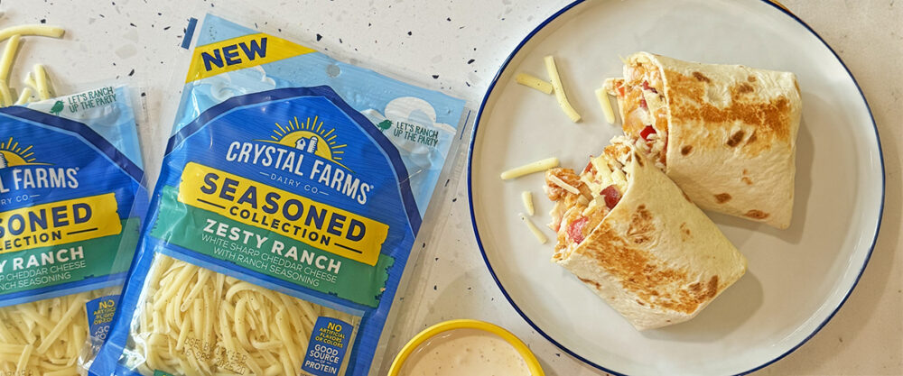 Cheesy Chicken Bacon Ranch Wrap Recipe By Crystal Farms