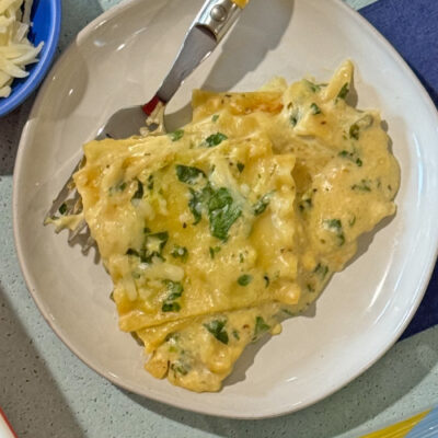 White Lasagna with Spinach