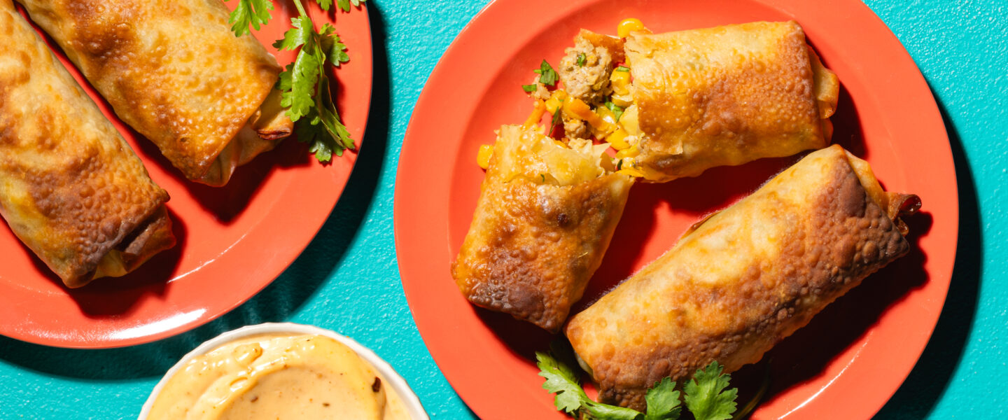 Spicy Corn Cheese Egg Rolls