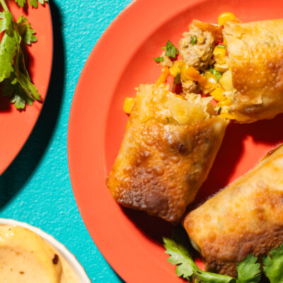 Spicy Corn Cheese Egg Rolls