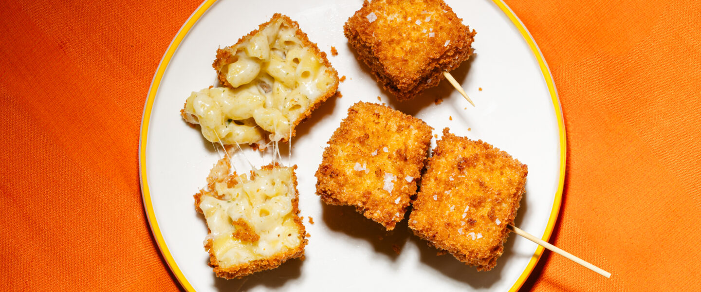 Garlicky Ranch Mac & Cheese on a Stick