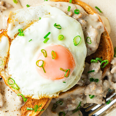 Biscuits and Sausage Gravy Bagels
