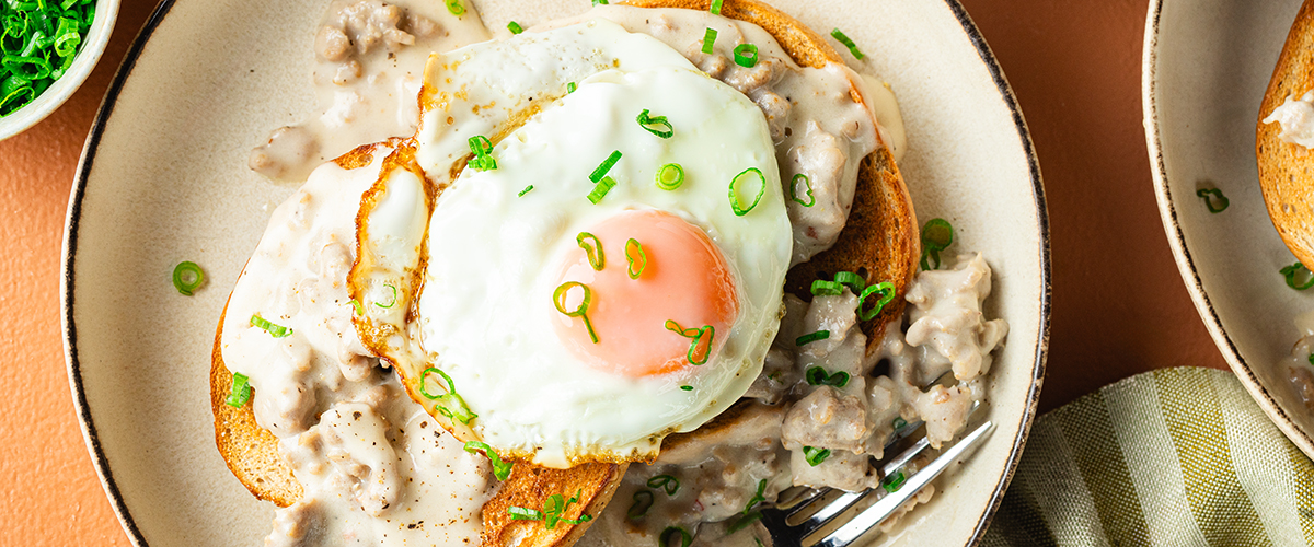 Biscuits and Sausage Gravy Bagels