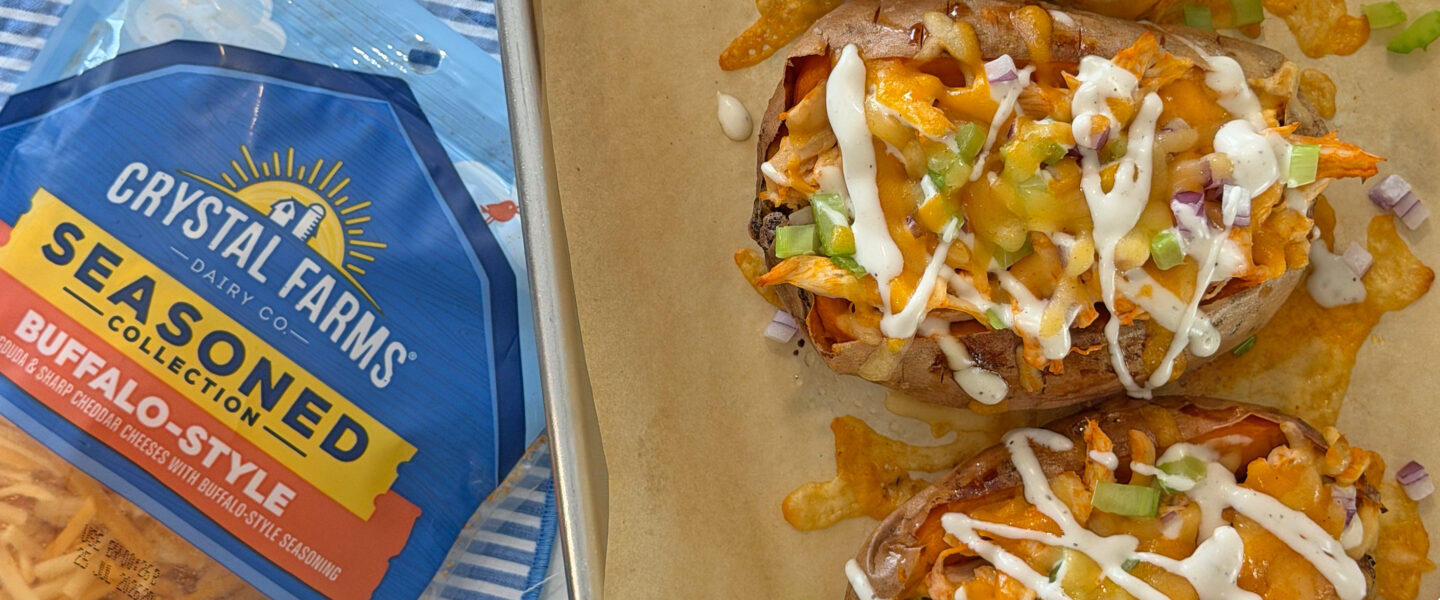 Buffalo Stuffed Sweet Potatoes